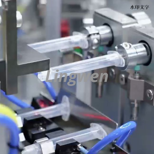 Lingwen Medical Device Luer Lock Plastik Syringe Assembly Machine