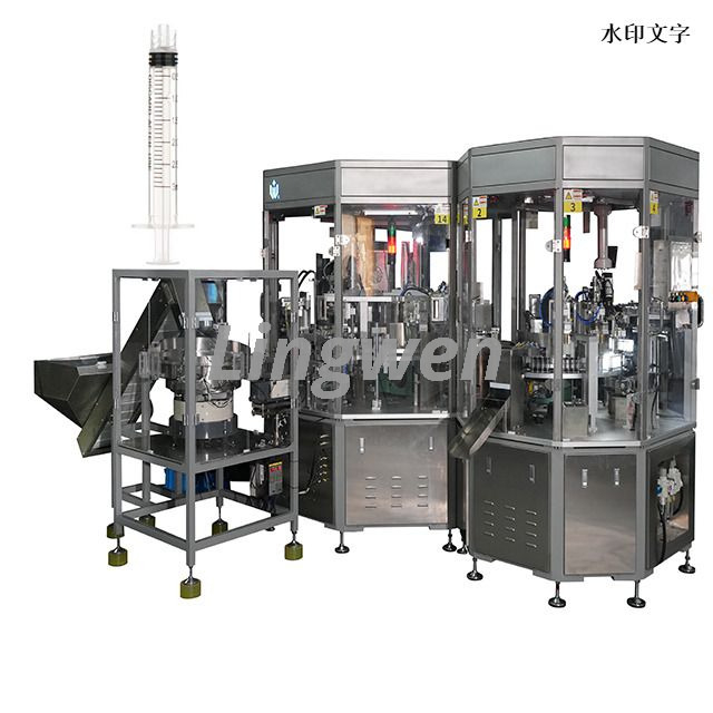 Lingwen Medical Device Luer Lock Plastik Syringe Assembly Machine